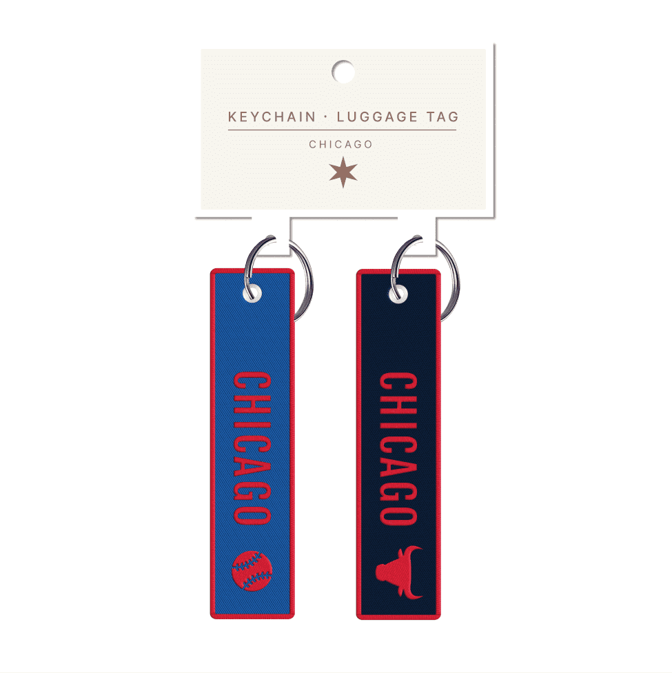 Chicago Embroidery Blue & Black Keychains 2pk