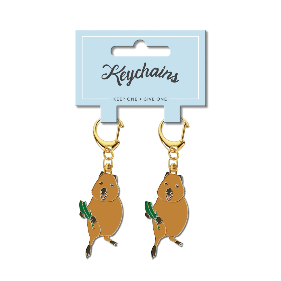 Quokka Enamel Keychain 2pk
