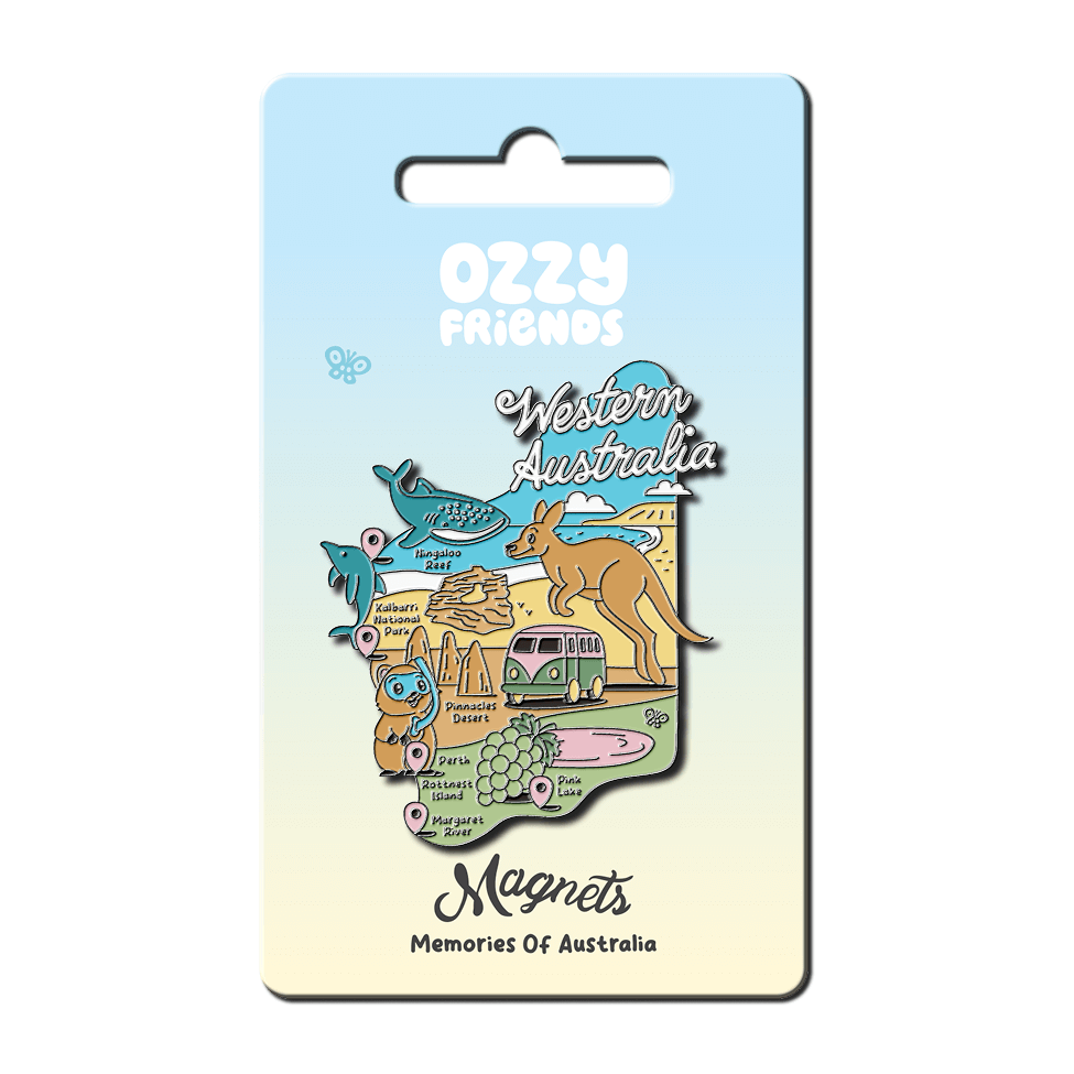 OF WA Map Enamel Magnet