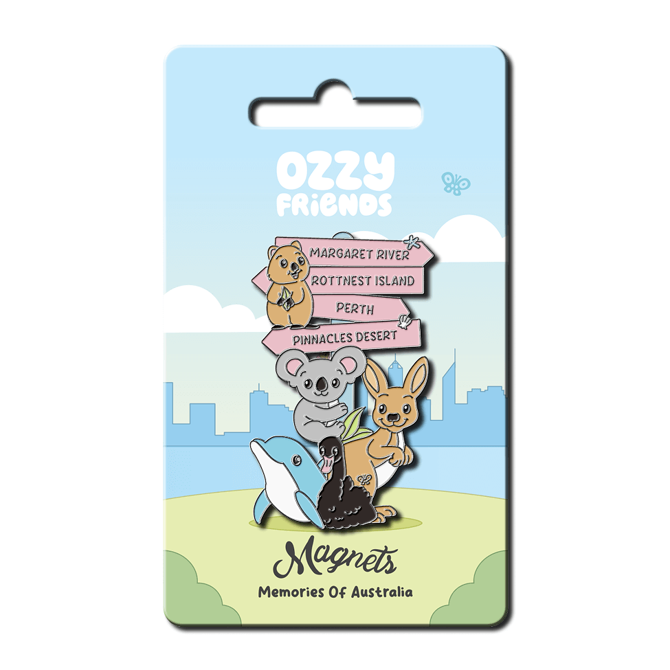 OF PER WA Roadsign Enamel Magnet