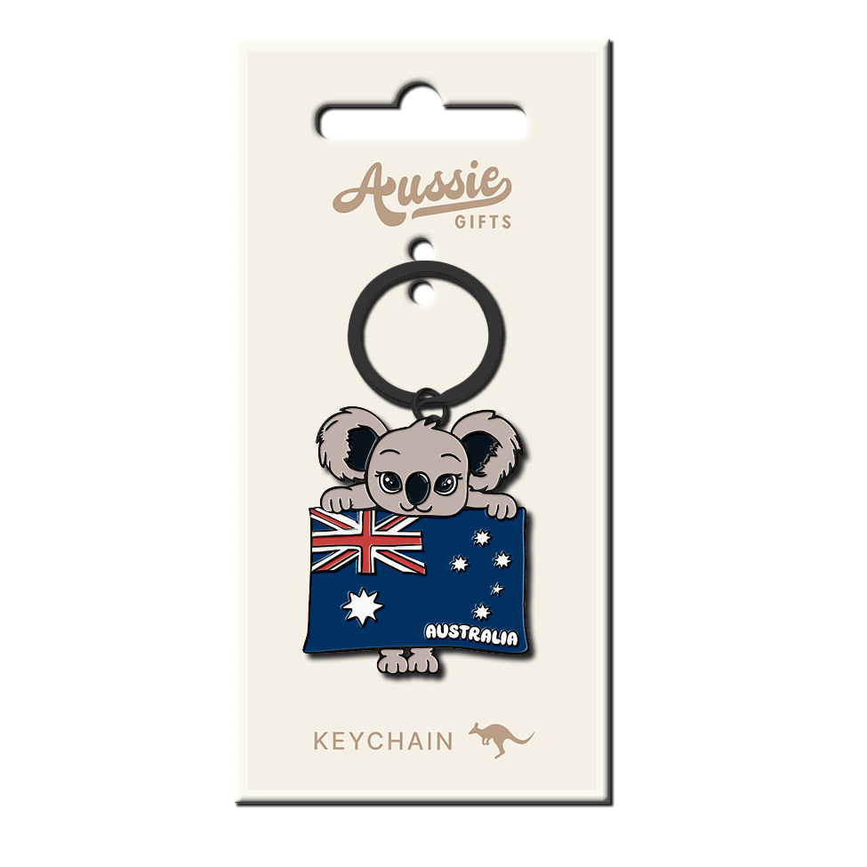 AG AUS Koala Flag Enamel Keychain 1pk
