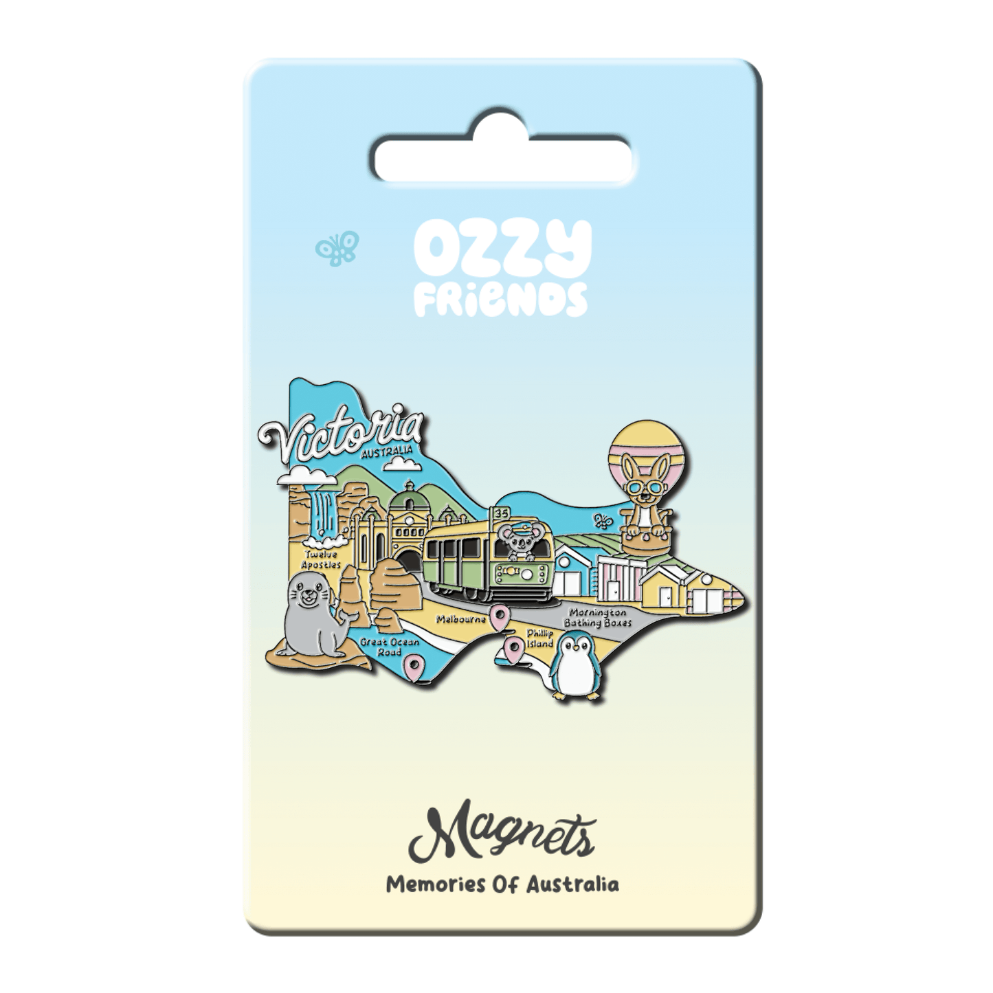 OF VIC Map Enamel Magnet