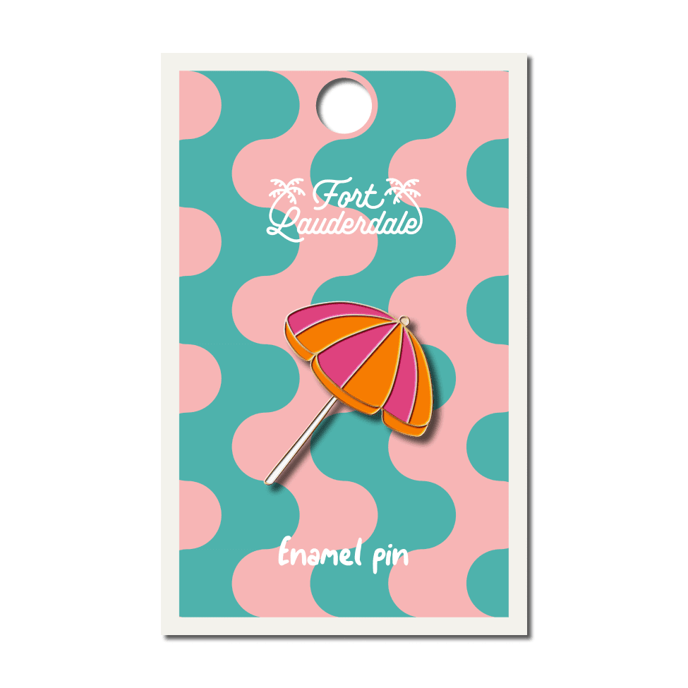 Beach Umbrella Enamel Pin