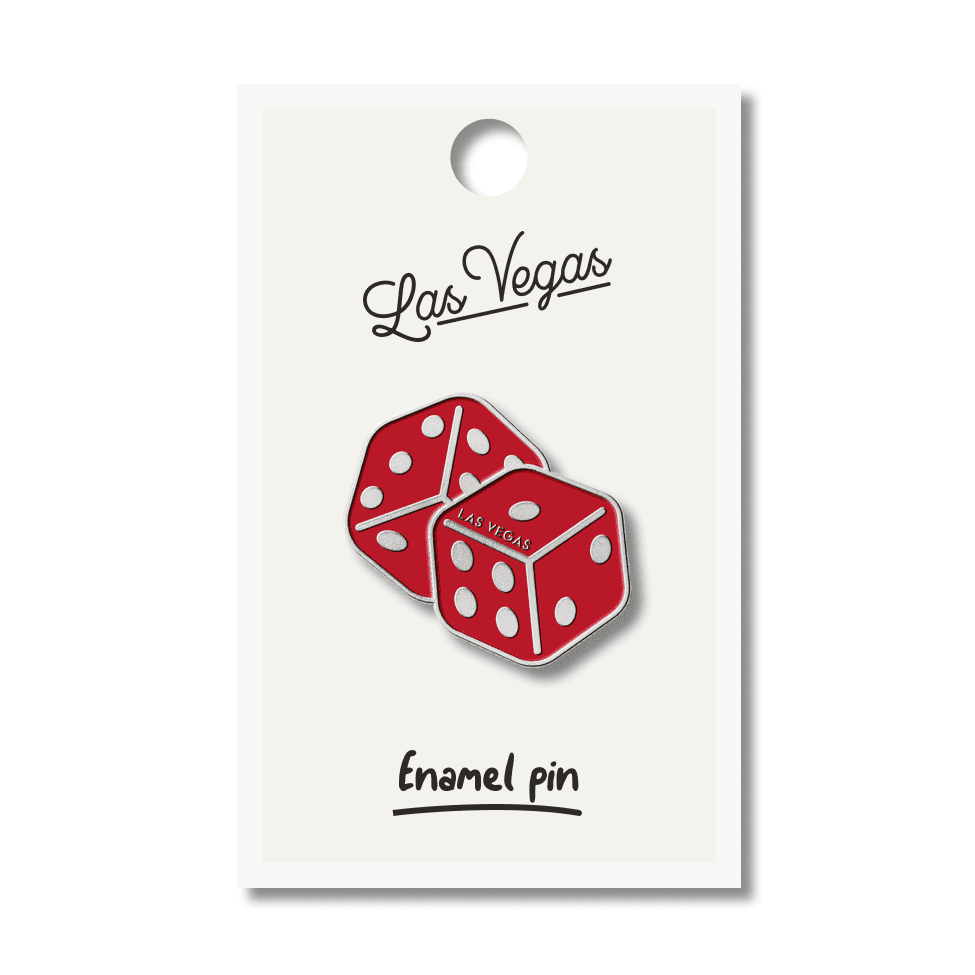 Las Vegas Red Dice Enamel Pin