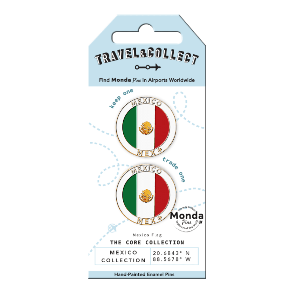 Monda Pins Mexico Flag Pin 2pk