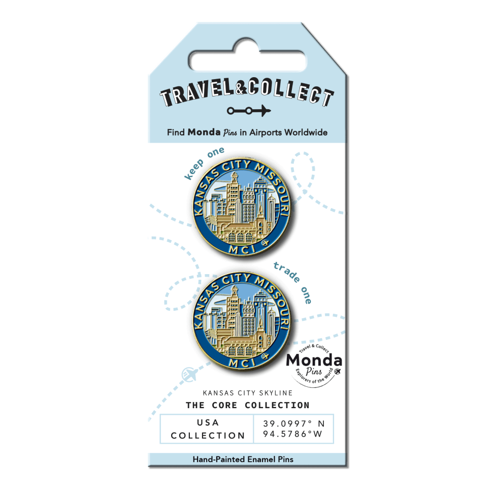 Monda Pins Kansas City Skyline Pin 2pk
