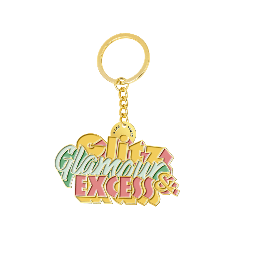 Las Vegas Glitz and Glam Enamel Keychain