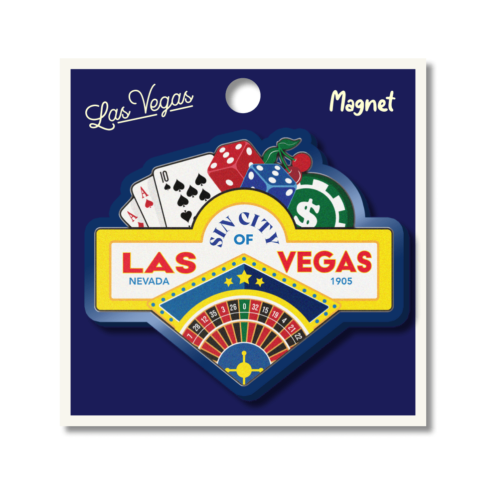Las Vegas Casino Collage Foil Magnet