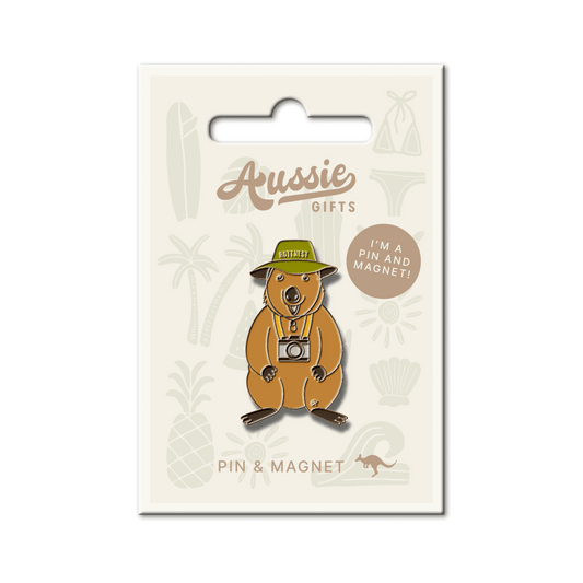 Quokka Tourist Pin & Magnet