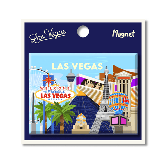 Las Vegas Collage Daytime Tin Magnet