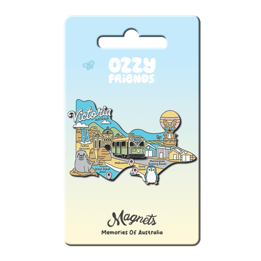 OF VIC Map Enamel Magnet