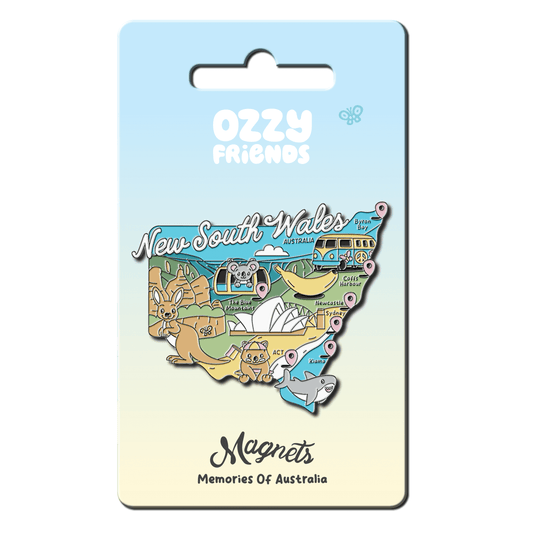 OF NSW Map Enamel Magnet