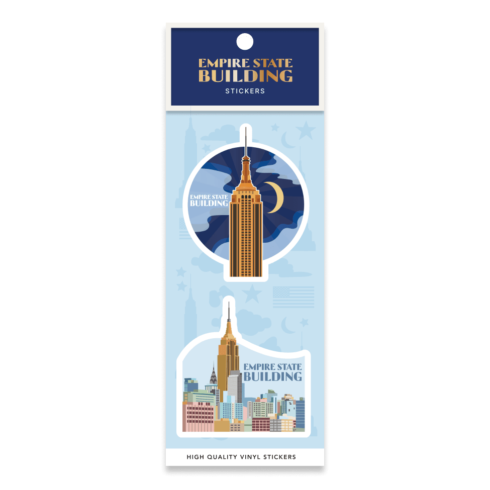 Scoline Sticker Empire State Building Night Skyline Sticker Pack – The Monda Company
