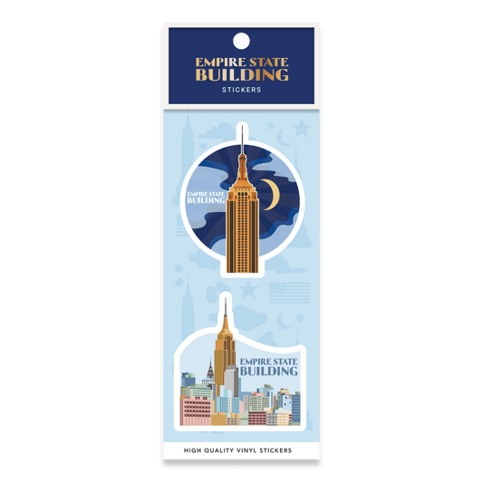 Empire State Building Night Skyline Sticker Pack