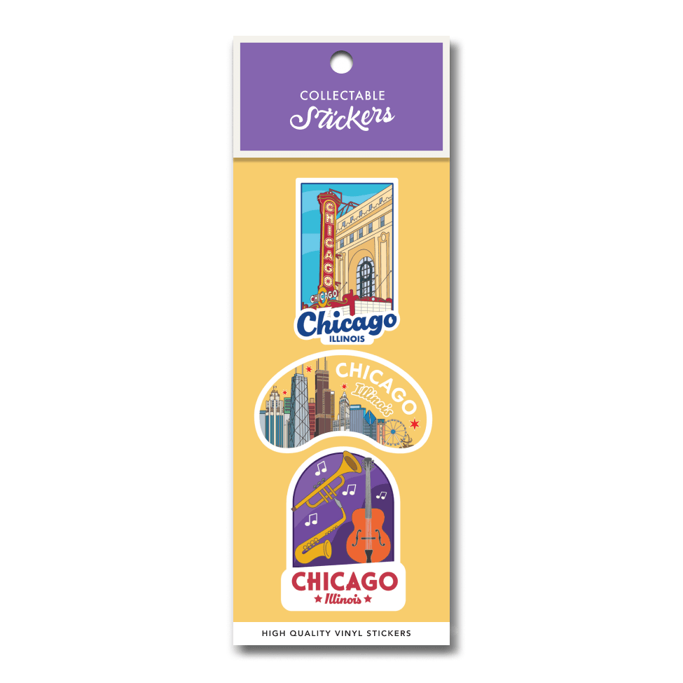 Chicago Music Arts Sticker 3pk