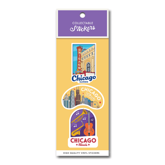 Chicago Music Arts Sticker 3pk