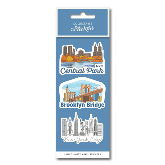 New York City Landmark Sticker 3pk