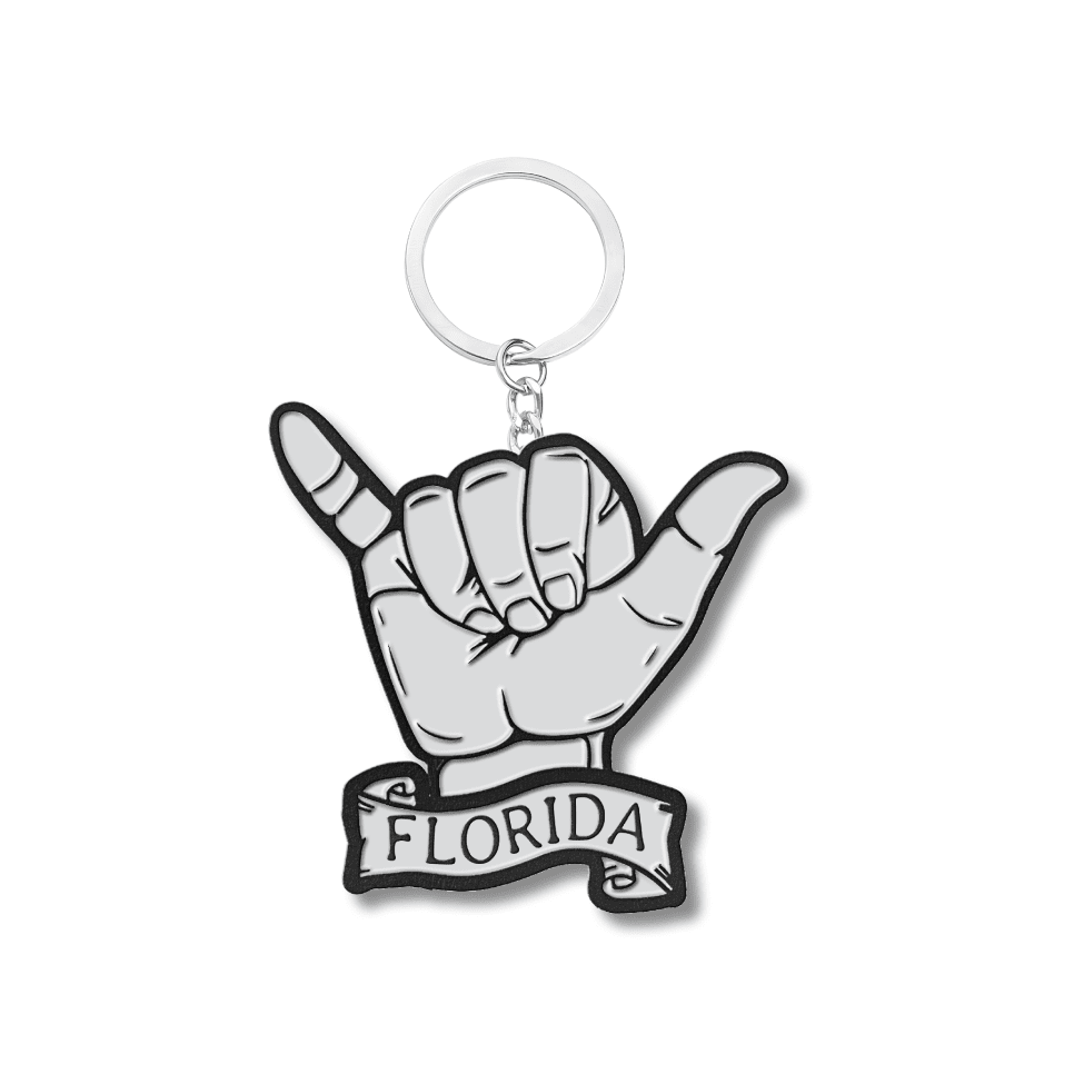 Fort Lauderdale Rock On Enamel Keychain