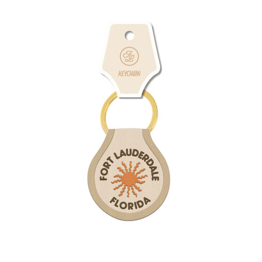 Fort Lauderdale Boho Sun Embroidery Keychain