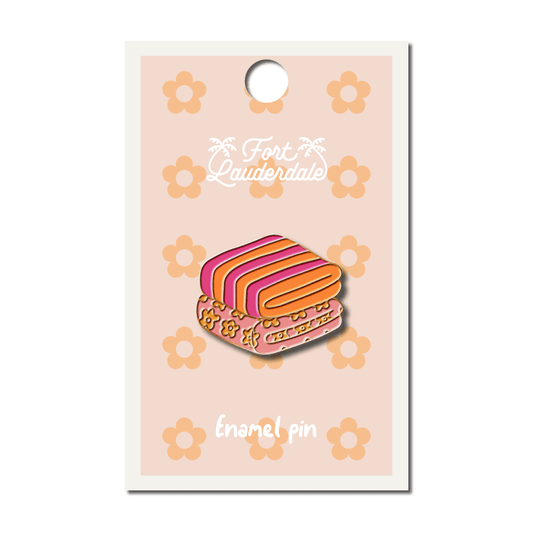 Beach Towel Enamel Pin