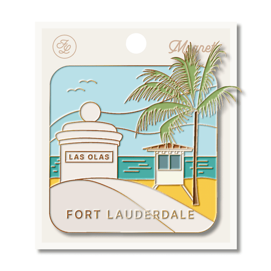 Fort Lauderdale Las Olas Blvd Enamel Magnet