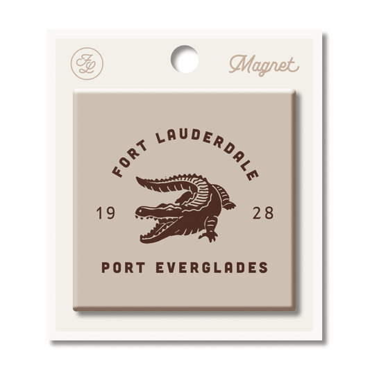 Fort Lauderdale Aligator Tin Magnet