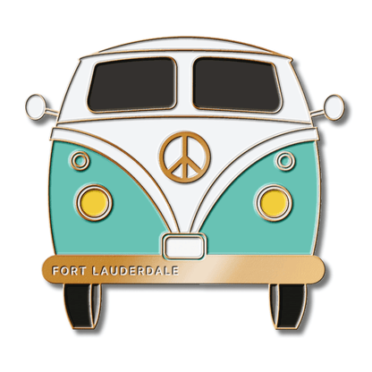 Fort Lauderdale Campervan Enamel Magnet