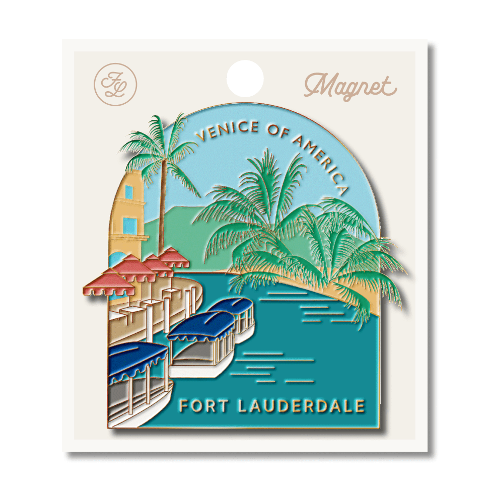 Fort Lauderdale Venice of America Enamel Magnet