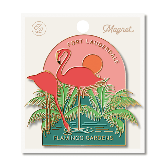 Fort Lauderdale Flamingo Gardens Enamel Magnet