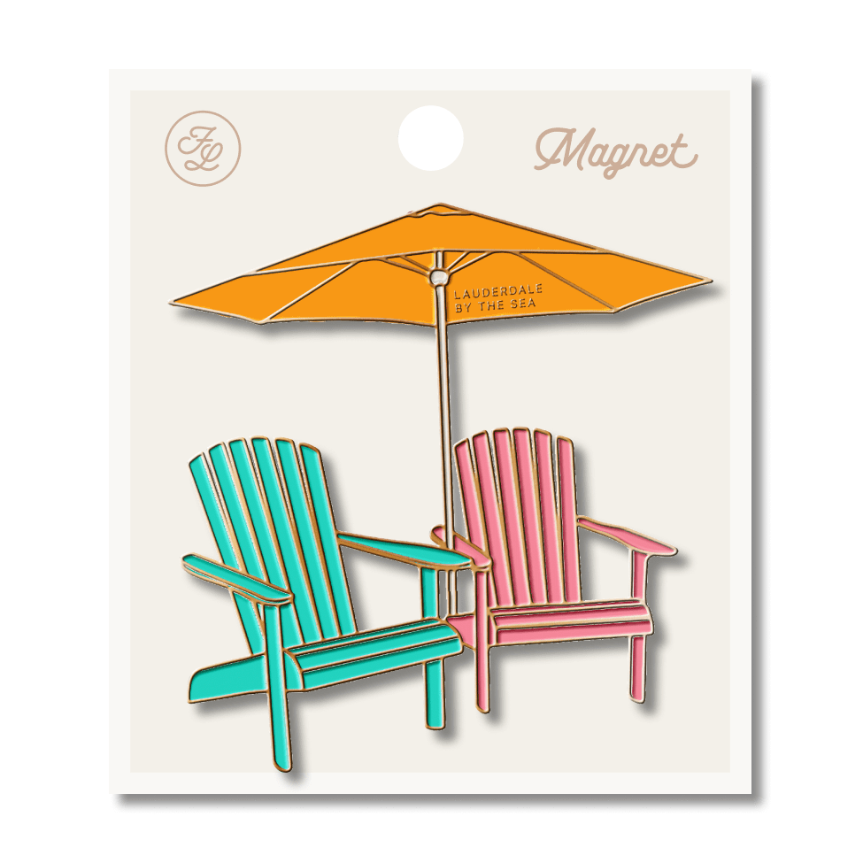 Fort Lauderdale Beach Chairs Enamel Magnet