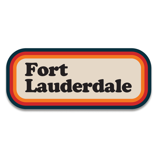 Fort Lauderdale Retro Logo Sticker