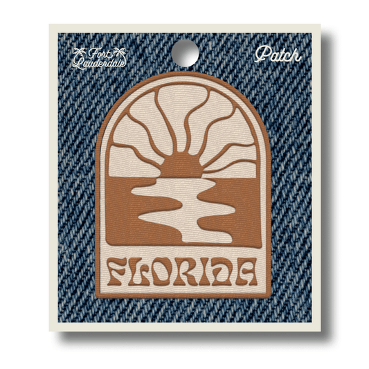 Fort Lauderdale Wavy Brown Embroidery Patch