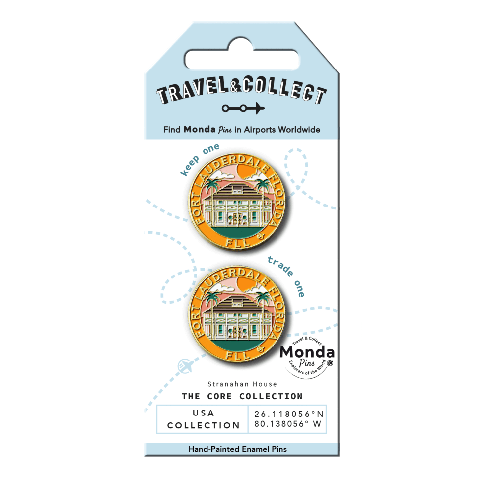 Monda Pins Fort Lauderdale Historic Stranahan House Museum Enamel Pin 2pk