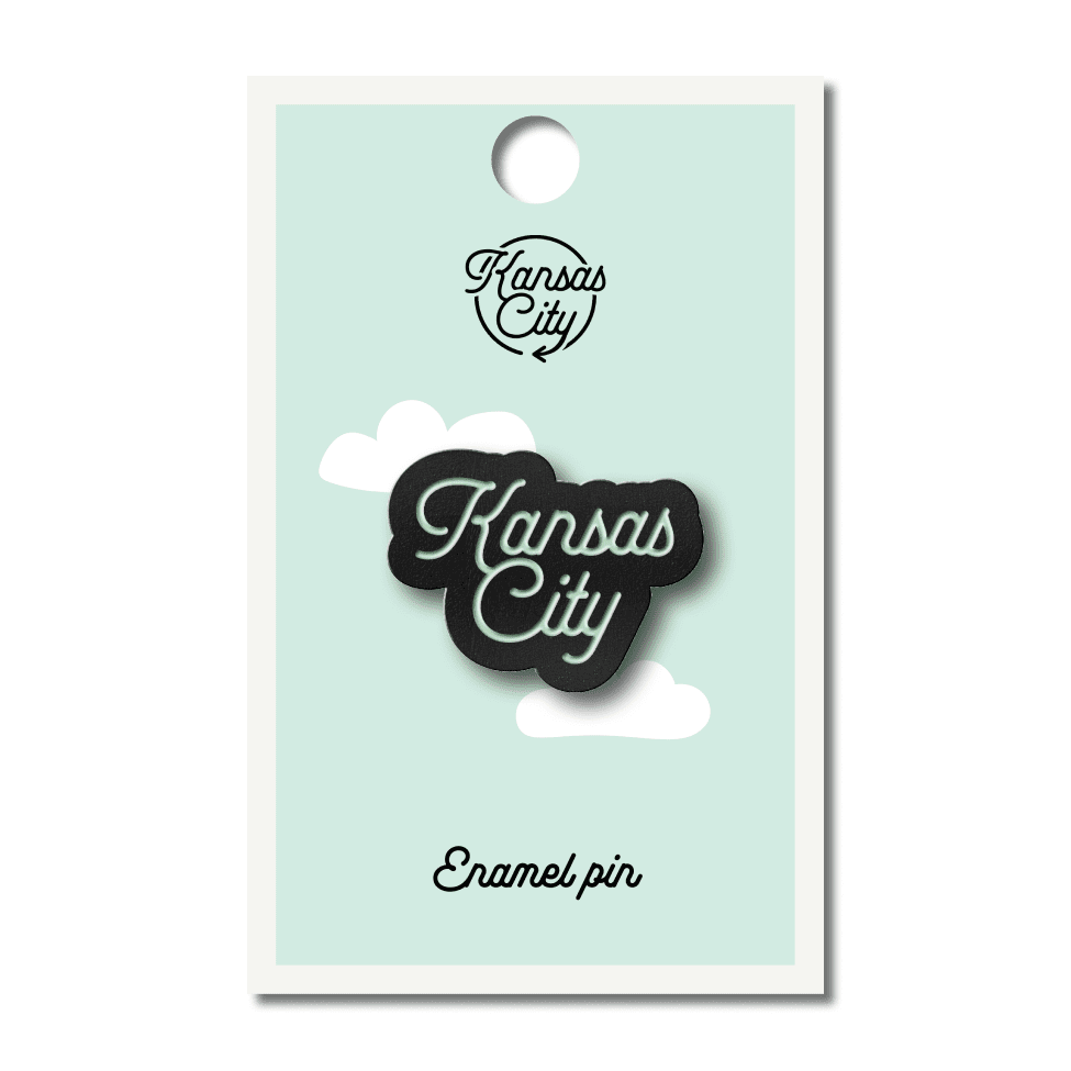 Kansas City Black Enamel Pin