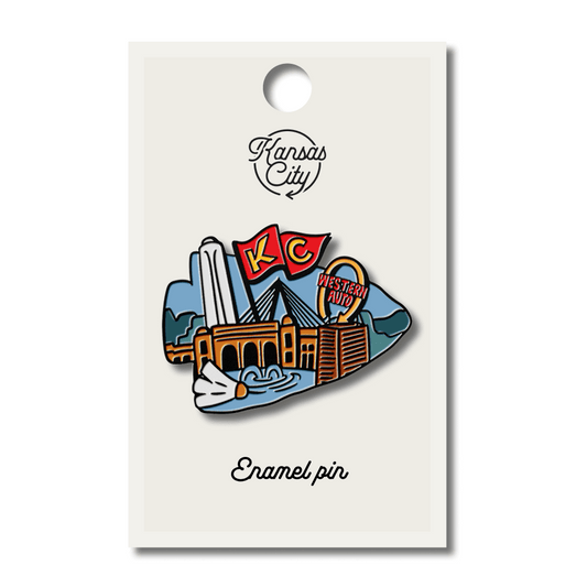 Kansas Collage Enamel Pin