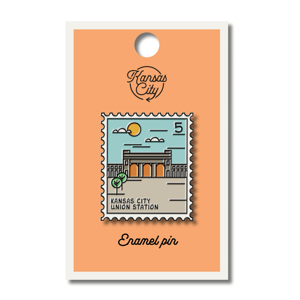 Kansas City Union Station Stamp Enamel Pin