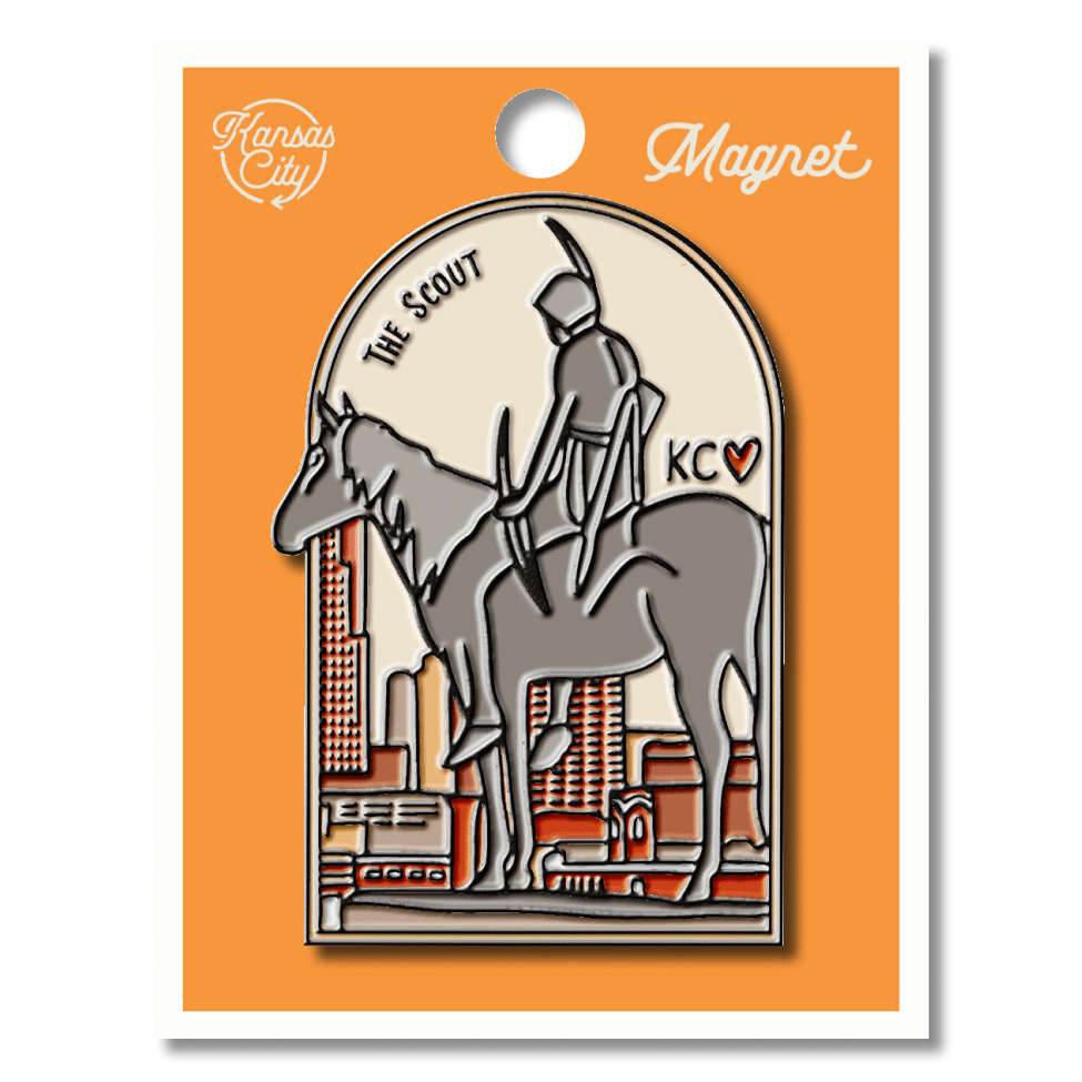 The Scout Kansas Enamel Magnet