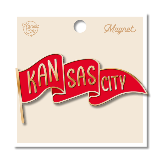 Kansas Flag Enamel Magnet