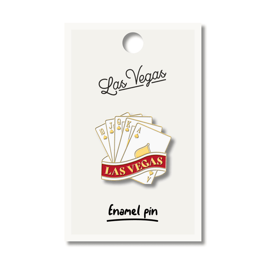 Las Vegas Royal Flush Cards Enamel Pin