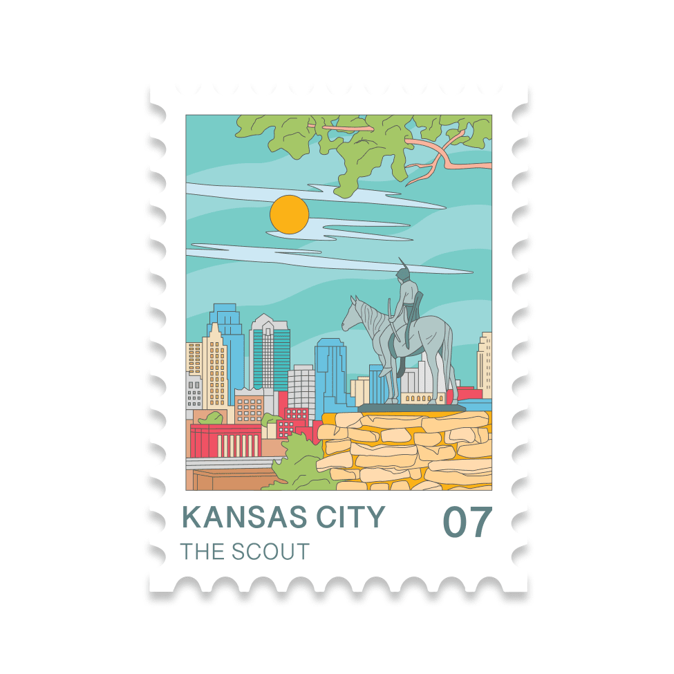 Kansas City Stamp Sticker