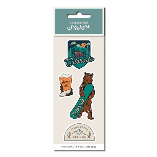 Colorado Bear Winter Stickers