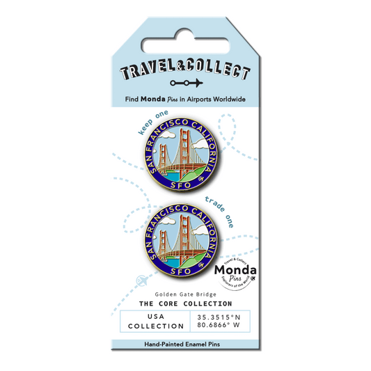 Monda Pins San Francisco Golden Gate Bridge Pin 2pk