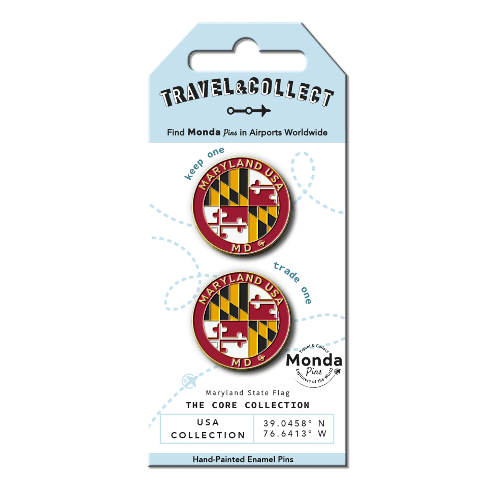 Monda Pins Maryland Flag Pin 2pk