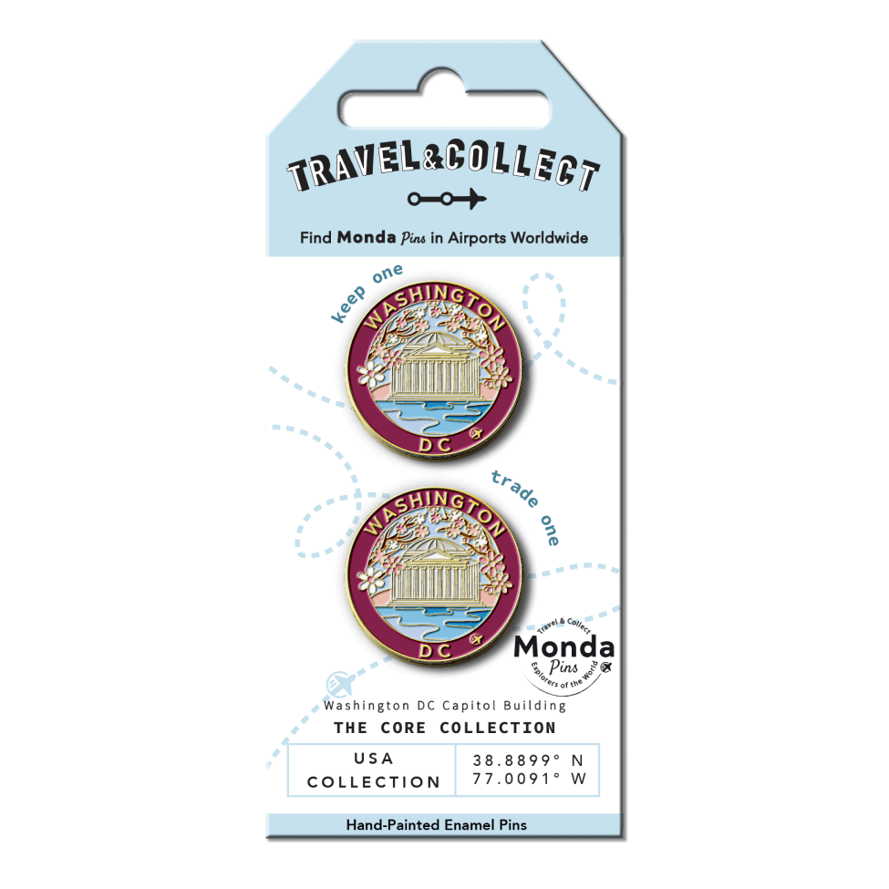 Monda Pins Washington Jefferson Memorial Pin 2pk