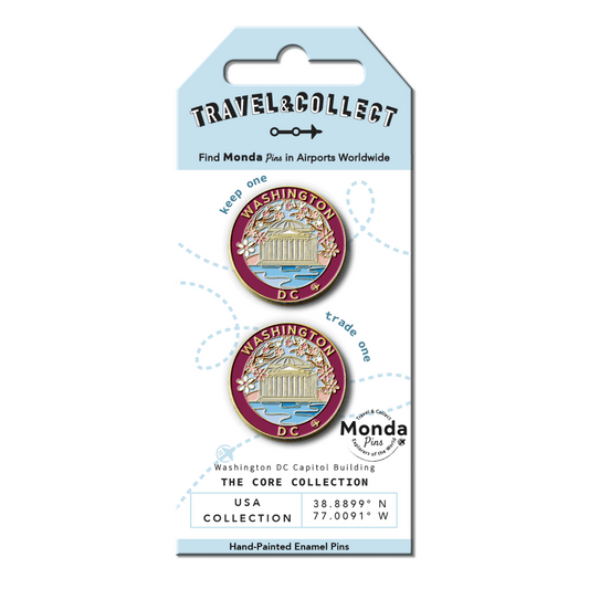 Monda Pins Washington Jefferson Memorial Pin 2pk