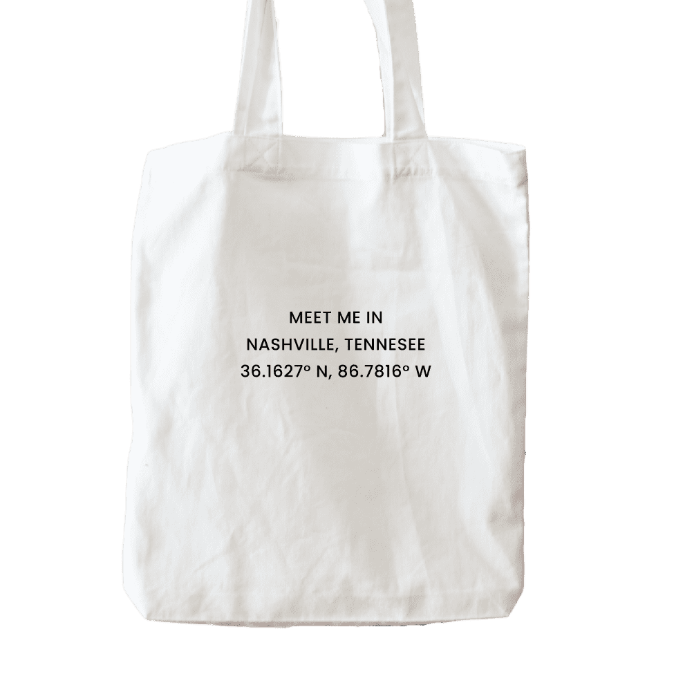 Meet me in Nashville Coordinates Premium Tote Bag