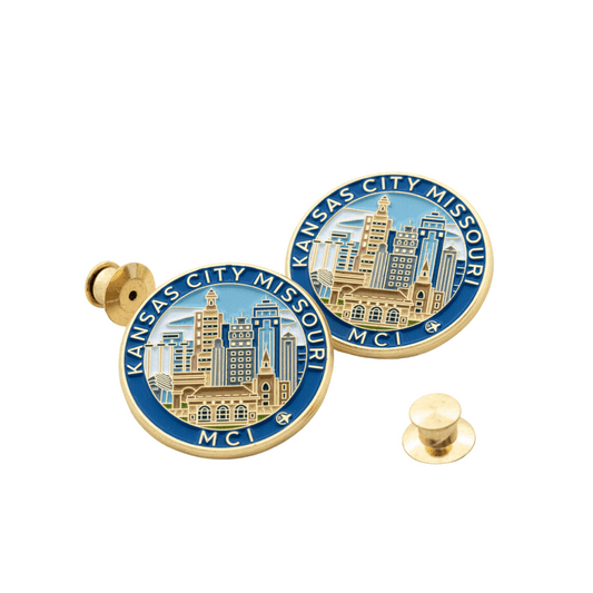 Monda Pins Kansas City Skyline Pin 2pk