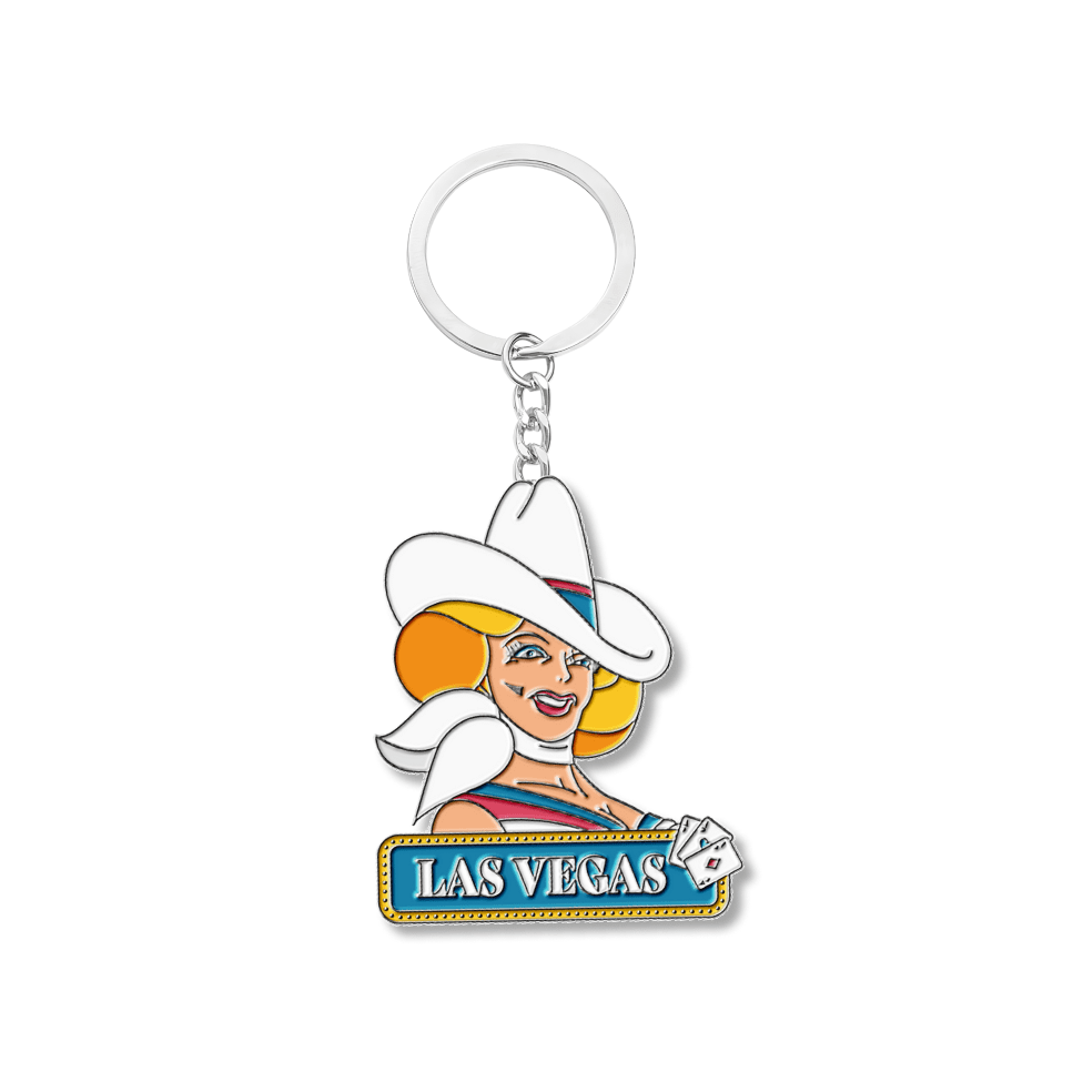 Vegas Vickie Enamel Keychain