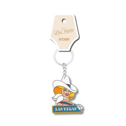 Vegas Vickie Enamel Keychain