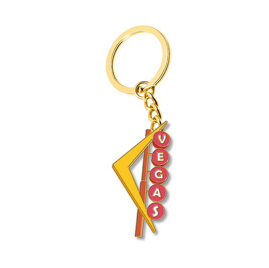 Las Vegas Sign Enamel Keychain